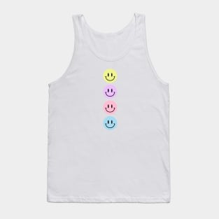 Smiley Happy Faces Pastel Tank Top